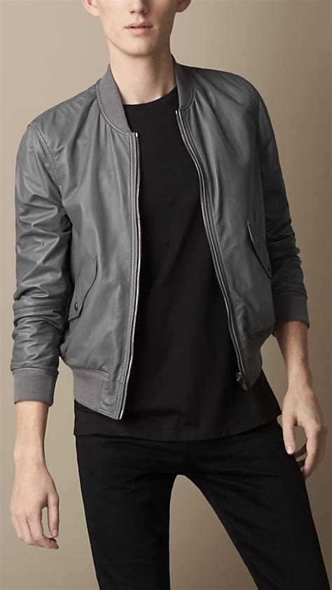 burberry nappa leather bomber jacket|Burberry Leather Bomber Jacket .